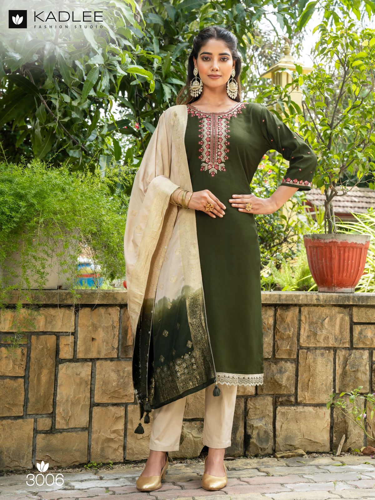 Bahaar By Kadlee Viscose Weaving Kurti With Bottom Dupatta Wholesale Shop In Surat